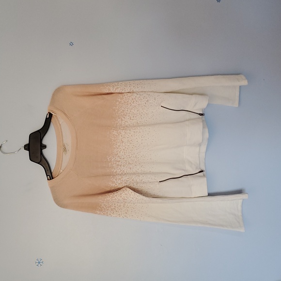 Calia by Carrie Pink and White Ombre Shirt, Size S - Picture 2 of 8